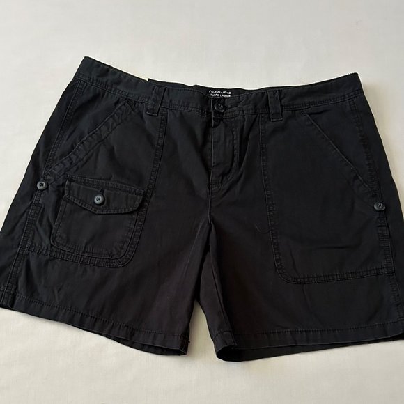 Ralph Lauren Polo Jeans Co. Women's Hampton Roll-up Shorts Black 14 New w/ Tags - Picture 2 of 7